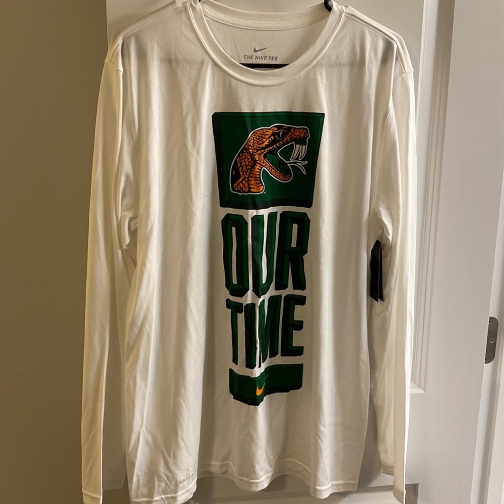 NWT Men’s FAMU Nike Dri-Fit Long-sleeve Tee
